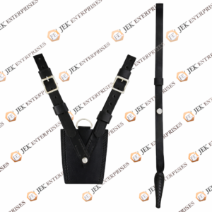 Black Leather Sword Frog With Black Leather Sword Knot