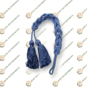 decorative blue curtain tieback