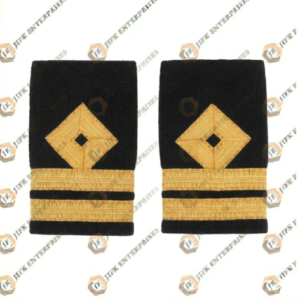 two gold stripes with a gold diamond