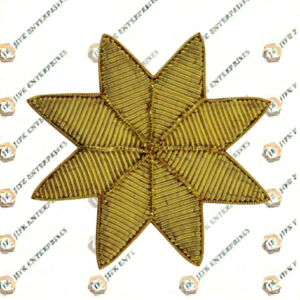 Hand-Embroidered Bullion Star Patch