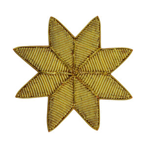 Hand-Embroidered Bullion Star Patch