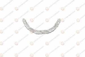 handcrafted silver wire bullion oak leaf 1 row peak