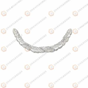 handcrafted silver wire bullion oak leaf 1 row peak