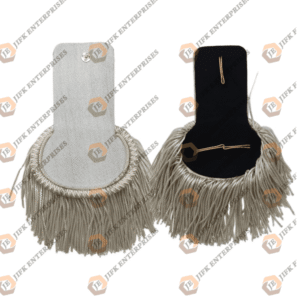 Silver Bullion Frings Shoulder Epaulette