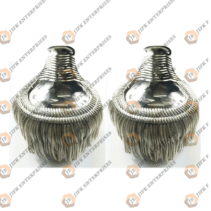 Silver Bullion Fringe Ceremonial Epaulettes (Pair)