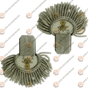Silver Bullion Ceremonial Epaulettes with Gold Grenade Insignia (Pair)