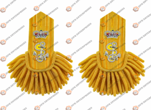 Gold Naval Crown & Anchor Bullion Fringe Epaulettes (Pair)