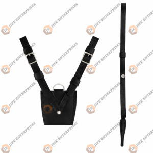 Black Leather Sword Frog With Black Leather Sword Knot