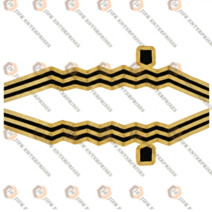 Cavalry Gold & Black Zigzag Military Cuff Braid